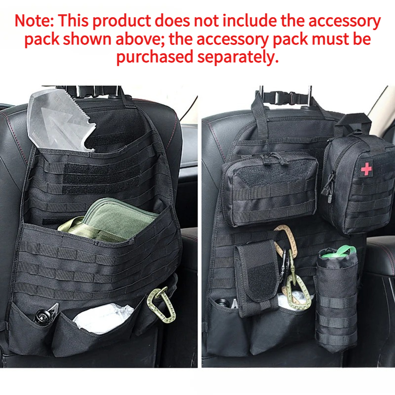 Outdoor Hunting Vehicle - Tactische MOLLE autostoel-organizer - Universeel opbergpaneel