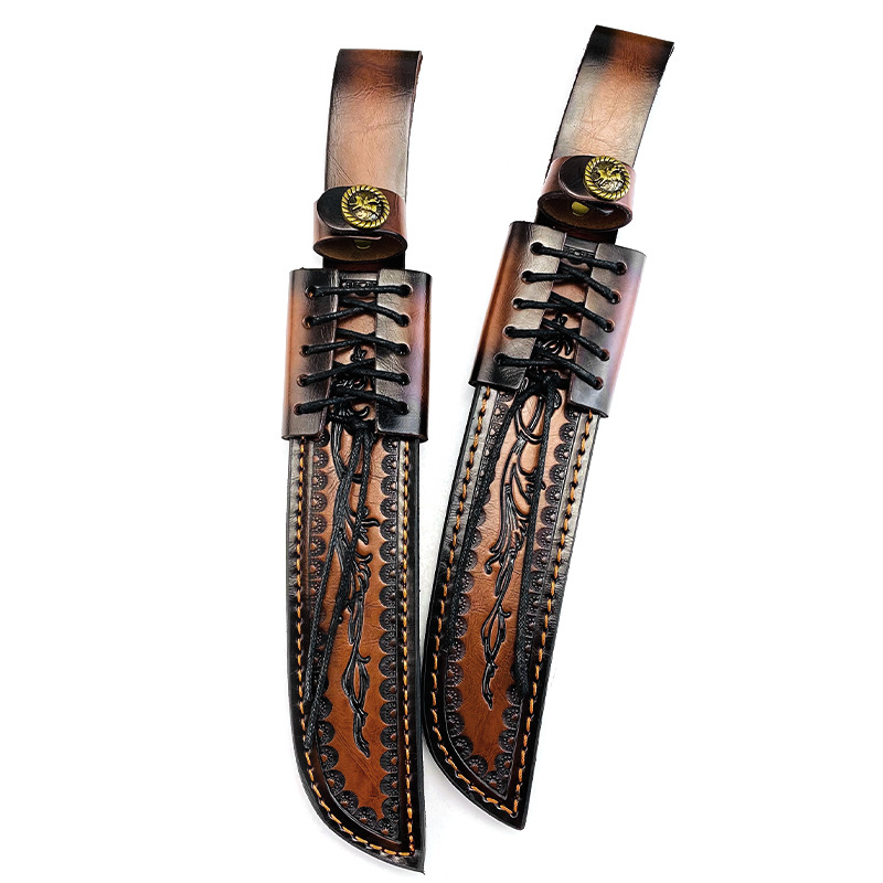 Knife Hunting Fixed Blade - Echte koeienhuid messchede met vast mes