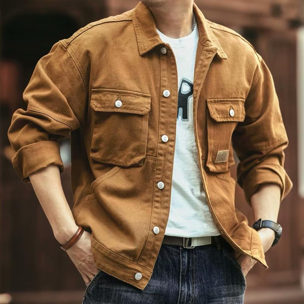 Hunting Outdoor Brands - Retro Amerikaans spijkerjack voor heren, los