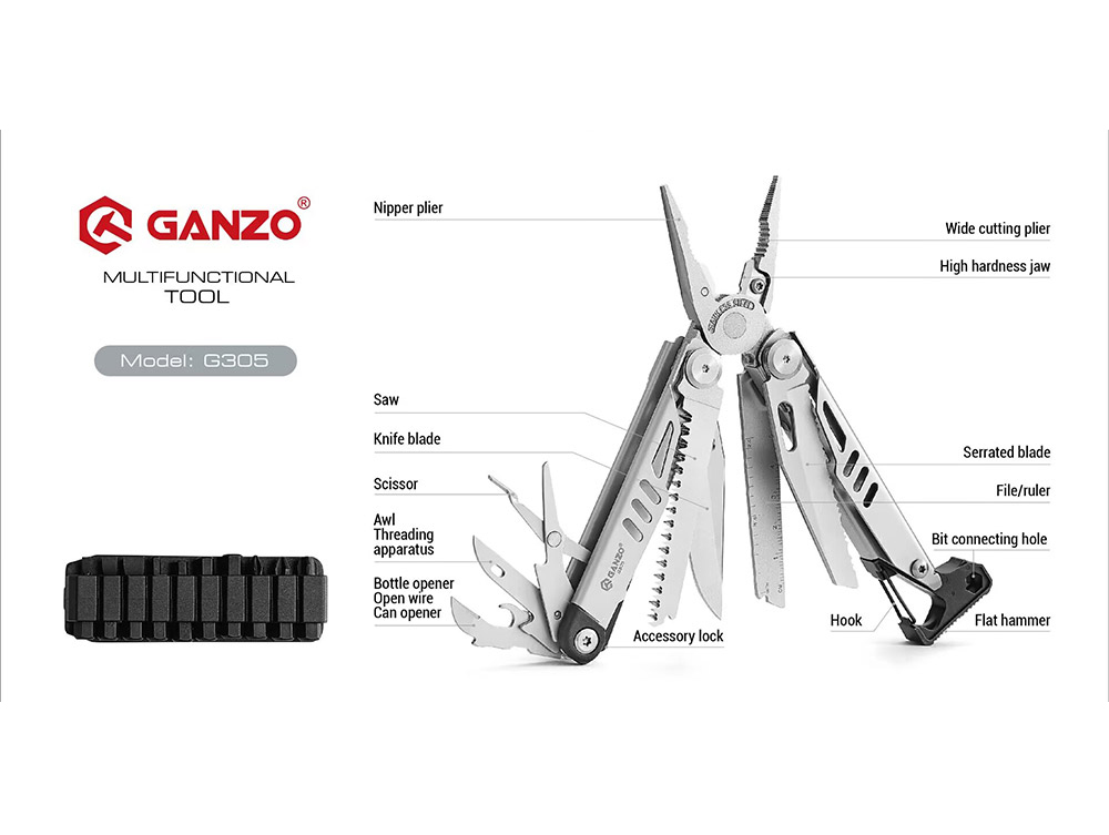 Knife Hunting Fixed Blade - Ganzo G305 G305-B Multitools Diy Multitool