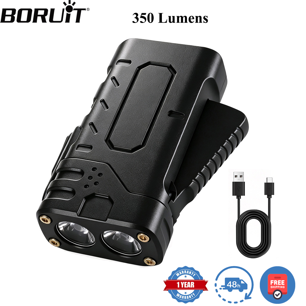 Outdoor Hunting Bike - BORUIiT Handkruk EDC LED-zaklamp Type-C Oplaadbare