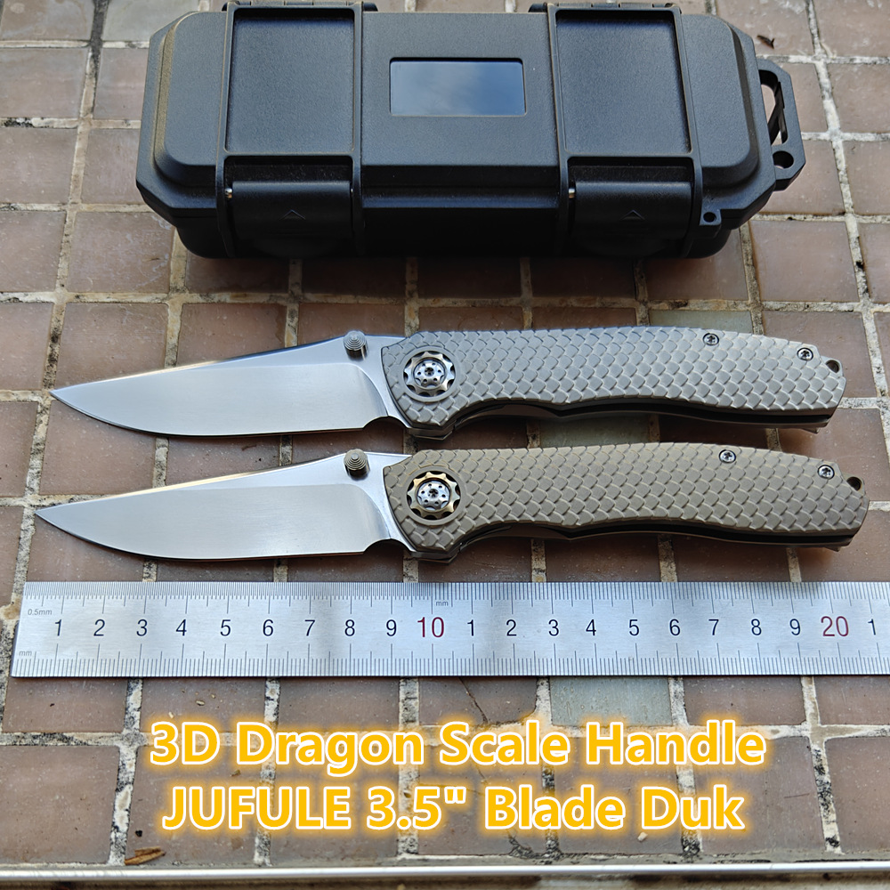 Knife Hunting Fixed Blade - JUFULE Nieuwe DUK Dragon Schaal Voorgevormd