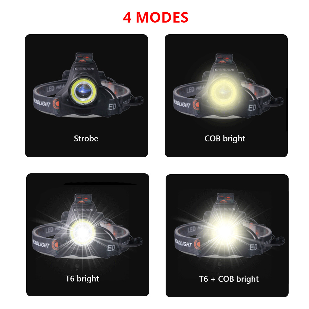 T6 Cob Zaklamp Zaklamp Hoofdli - Hunting Outdoor Jobs recensie en prijs